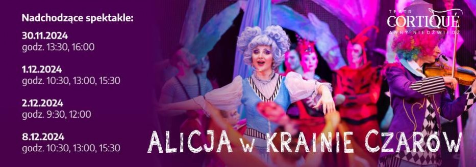 Alicja w Krainie czarów Teatr Cortique spektakl