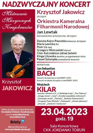 BACH – KILAR / Mistrzowie Muzycznych Krajobrazów / Krzysztof Jakowicz oraz Orkiestra Kameralna Filharmonii Narodowej