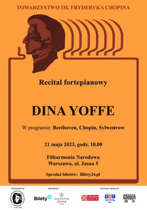 DINA YOFFE – recital fortepianowy  21.05.2023