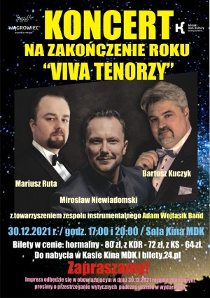 "VIVA TENORZY" - Koncert na zakończenie roku