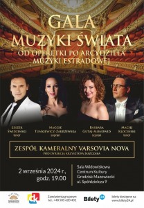 Bilety na wydarzenie - Gala Muzyki Świata - od operetki po arcydzieła muzyki estradowej , Grodzisk Mazowiecki