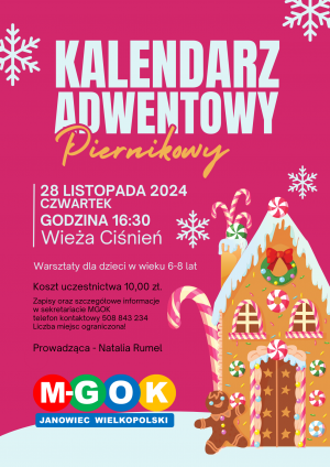 PIERNIKOWY KALENDARZ ADWENTOWY