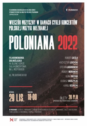 KONCERT W RAMACH CYKLU "POLSKA MUZYKA NIEZNANA - POLONIANA 2022"