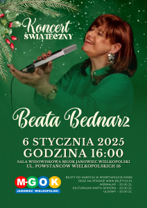 Bilety na wydarzenie - KONCERT ŚIĄTECZNY | BEATA BEDNARZ, Janowiec Wielkopolski