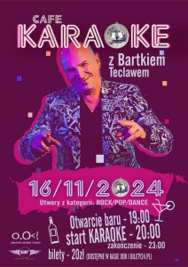 Bilety na wydarzenie - CAFE KARAOKE Z BARTKIEM TECŁAWEM, Oborniki Wlkp.